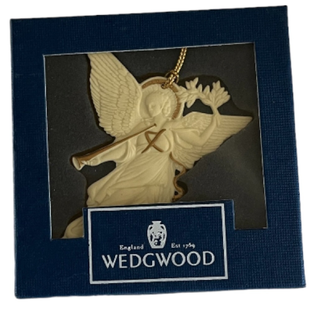 Vintage Wedgwood Angel Christmas Ornament